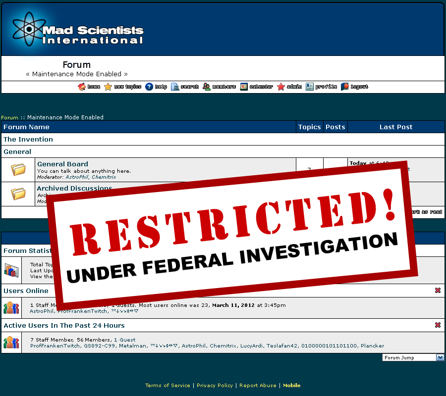 RESTRICTED - Under Federal Investigation